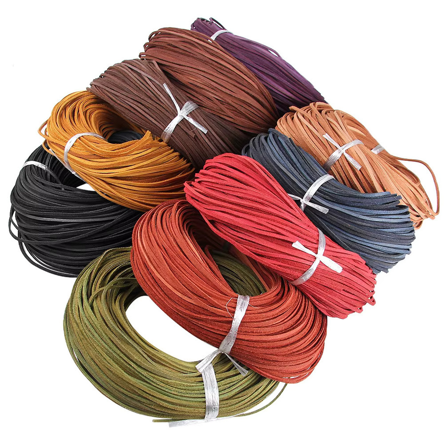 Armbandband Rindsleder, bunt, 2 Meter, 3 x 2 mm, Unisex - Bild 5