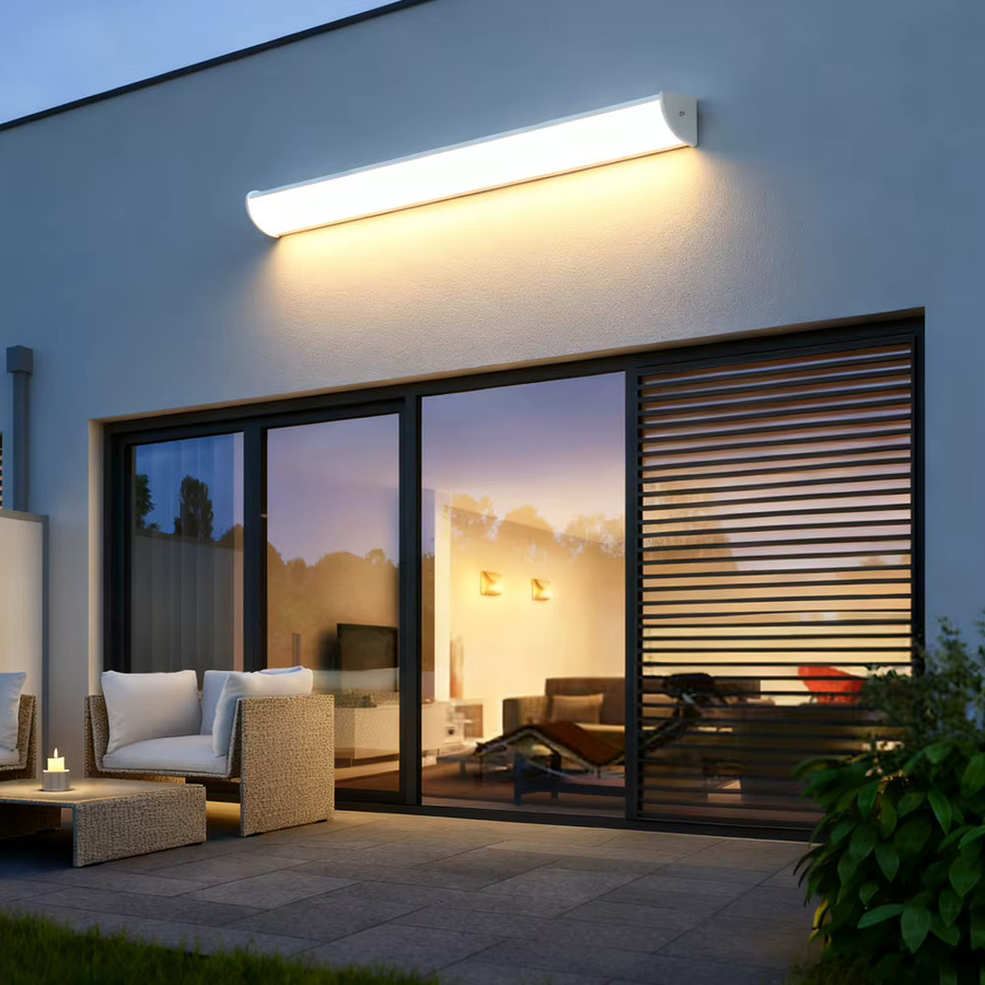 PARKSON Außenwandleuchte minimalistische LED Wandleuchte aus Aluminium mit Fernbedienung und Dimmfunktion IP65 Schwarz - Bild 6