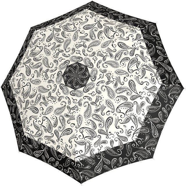 Doppler Fiber Magic Regenschirm mit Black & White Paisley Muster - Bild 1