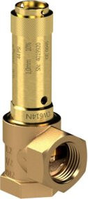 Riegler Eck-Sicherheitsventil für Flüssigkeiten, Anschluss G 1 1/4, Ansprechdruck 1,5 bar, Messing in Gold - Bild 1