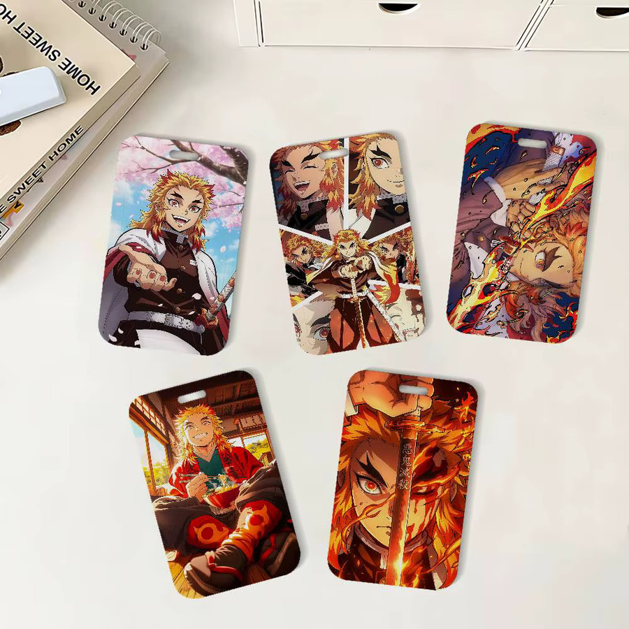 Anime Rengoku Kyoujurou Ausweishalter mit Umhängeband für Büro und Schule in Multicolour - Bild 2