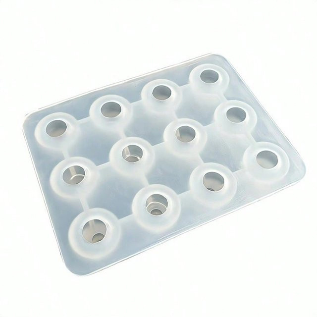 XYNN Silikonform Kürbisform mit 12 Fächern für Schokolade und kreative DIY-Projekte in Weiß - Bild 1