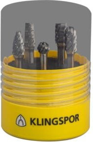 Klingspor HF10STEEL Fräser Set mit Spezialverzahnung für Stahl in Silber, Durchmesser: 9,6 mm, Breite: 6 mm - Bild 1