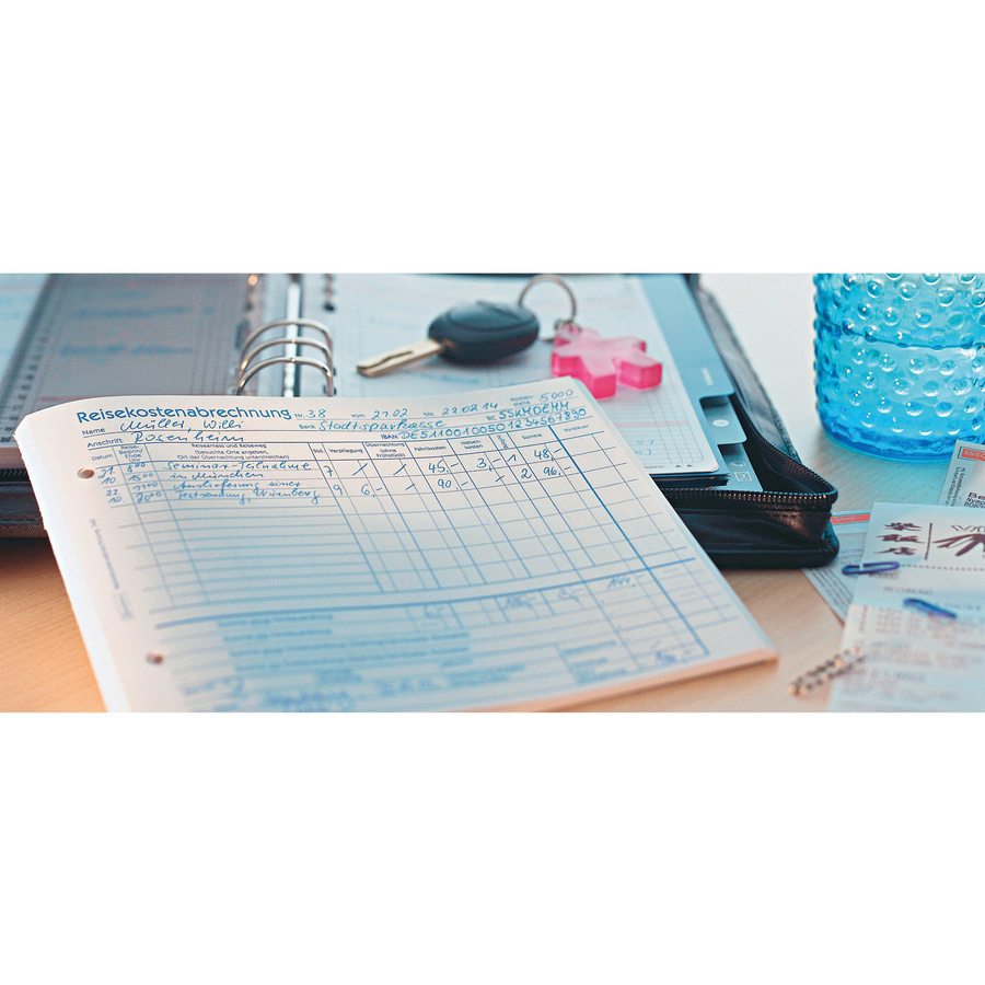 Avery Zweckform Reisekostenabrechnung Nr. 740 in A5, Weiß und Blau - Bild 4