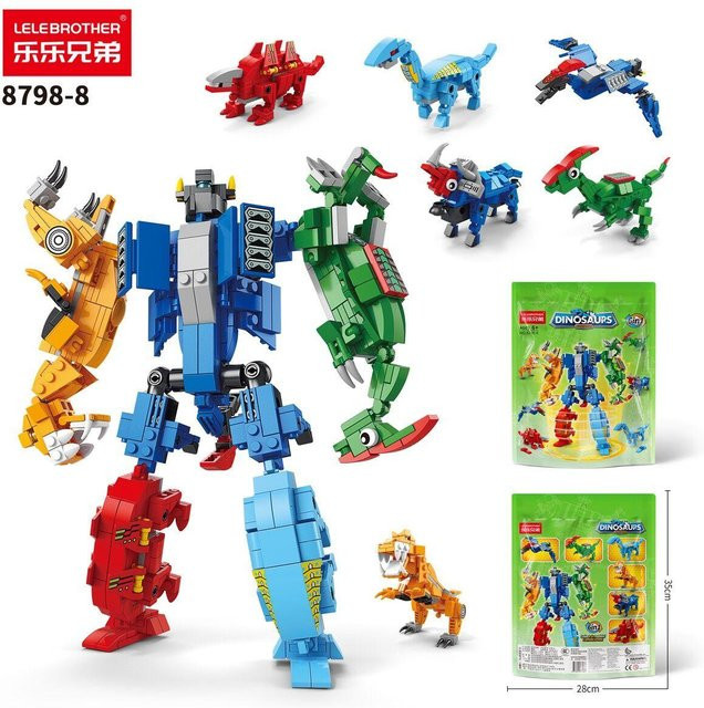 Yiran toy 1 Dinosaurier Transformation Roboter Bausteine Lernspielzeug 6-12 Jahre - Bild 1