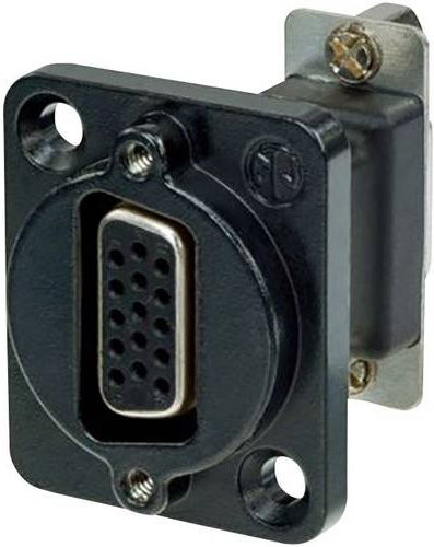 Neutrik NADB15FF-B D-SUB Adapter D-SUB-Buchse 15-polig in Schwarz - Bild 1