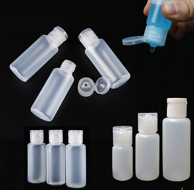 5 Stück Mini-Quetschflaschen aus Kunststoff, 10 ml-50 ml, nachfüllbar - Bild 1