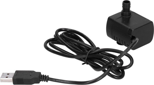 TOMTOP JMS Mini Tauchpumpe mit USB-Stecker, bürstenloser DC-Motor, Schwarz, Edelstahl - Bild 1