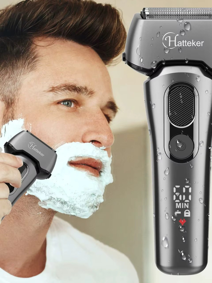 Hatteker Elektrorasierer für Herren, grau - Bild 6