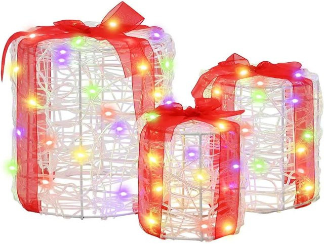 vidaXL Geschenkboxen aus Acryl in Bunt, 3er-Set, B/T/H: 20 x 20 x 21 cm - Bild 1