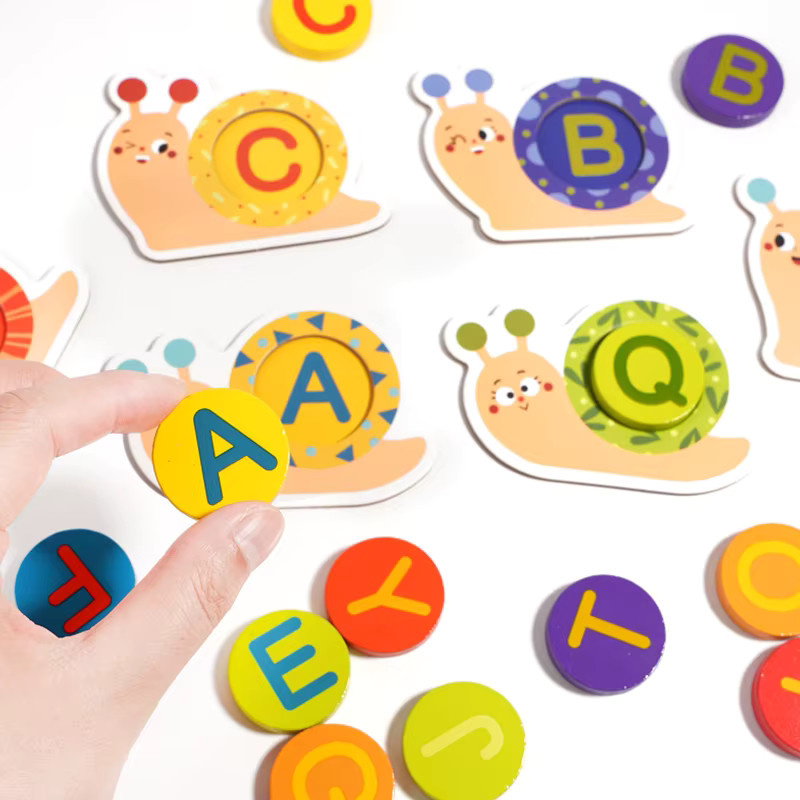 LOLOTREE Montessori Schnecke aus Holz als buntes Sortierspielzeug zur Farbsortierung und frühen Bildung für Kinder ab 3 Jahren - Bild 2