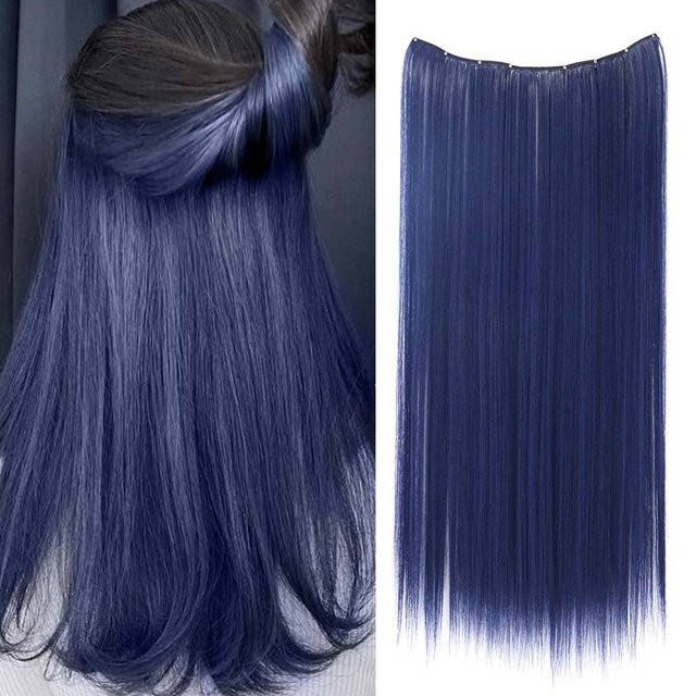 Refeeny Clip-in-Haarverlängerung, synthetisch, bunt, 22 Zoll, Damen - Bild 1