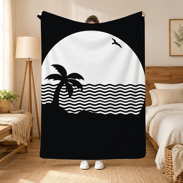 The Neighbourhood Band Wurfdecke aus Flanell in Schwarz, B/B: 150 x 200 cm - Bild 1