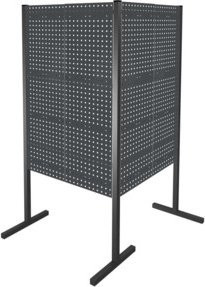 Kappes Trennwand RasterPlan Doppelfeld 90 Grad Anthrazit RAL 7016 Höhe: 150 cm, 4 LP - Bild 1