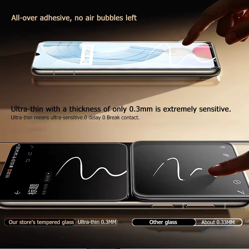 3er-Set gehärtetes Schutzglas für Realme C21y und Realme C21, transparent, kompatibel mit Fingerabdruck-Sensor - Bild 5