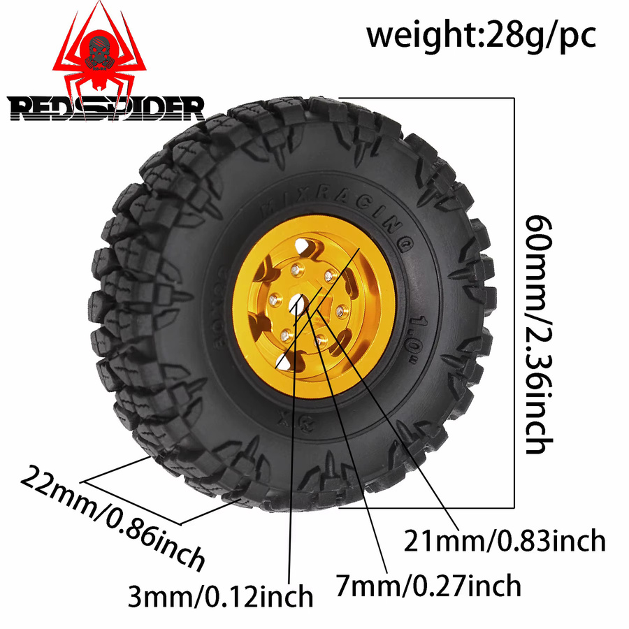 RS RC Beadlock-Radreifen, Reifensatz, 1:18, Gummi - Bild 2