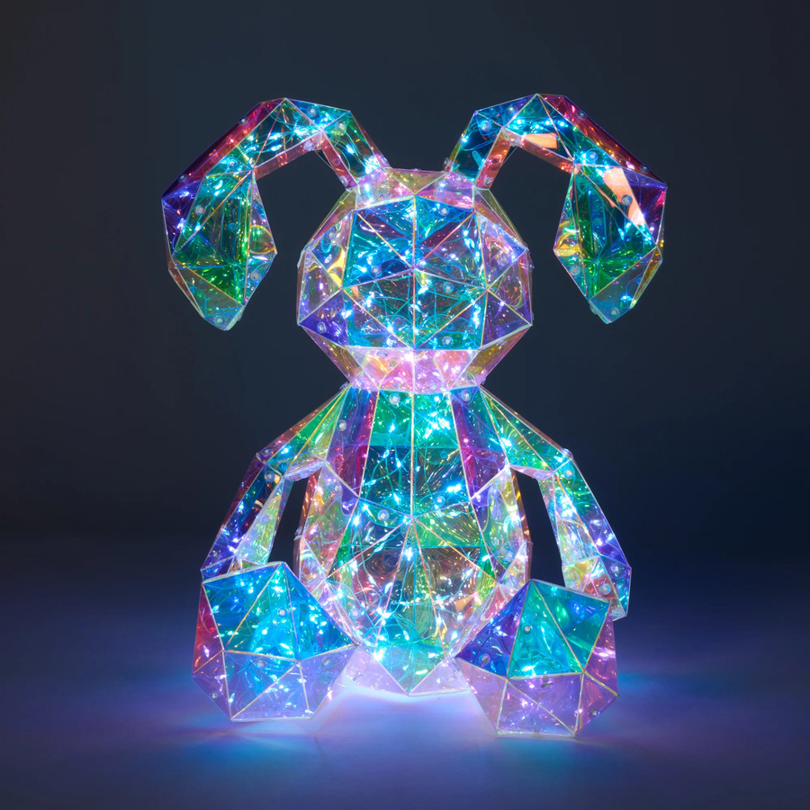 LED-Leucht-Hase Prisma von viva domo in Multicolor und Transparent für Ostern - Bild 2