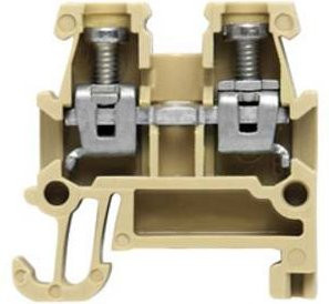 Weidmüller Durchgangsreihenklemme 0340460000 Schraube, Beige und Gelb, 100 Stück - Bild 1
