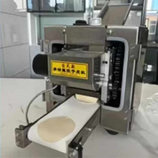 Automatische Teigtaschen-Teigrollmaschine von maiou aus Edelstahl in Silber für Wonton, Jiaozi und Chaos-Teig - Bild 1