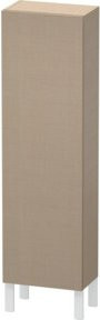 Duravit L-Cube Halbhochschrank in Beige mit Glastüren, B/T/H: 40 x 24,3 x 132 cm - Bild 1