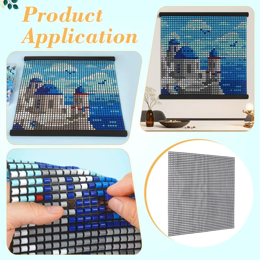 5er Set Snappix Sicherungsperlen-Leinwand für Pegboards, quadratisch, schwarz, B/B: 30,5 x 30,5 cm - Bild 4