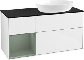 V&B Waschtischunterschrank Finion mit Wandbeleuchtung, Farbe Weiß lackiert, Breite: 120 cm, Tiefe: 50,1 cm, Höhe: 50,1 cm - Bild 1