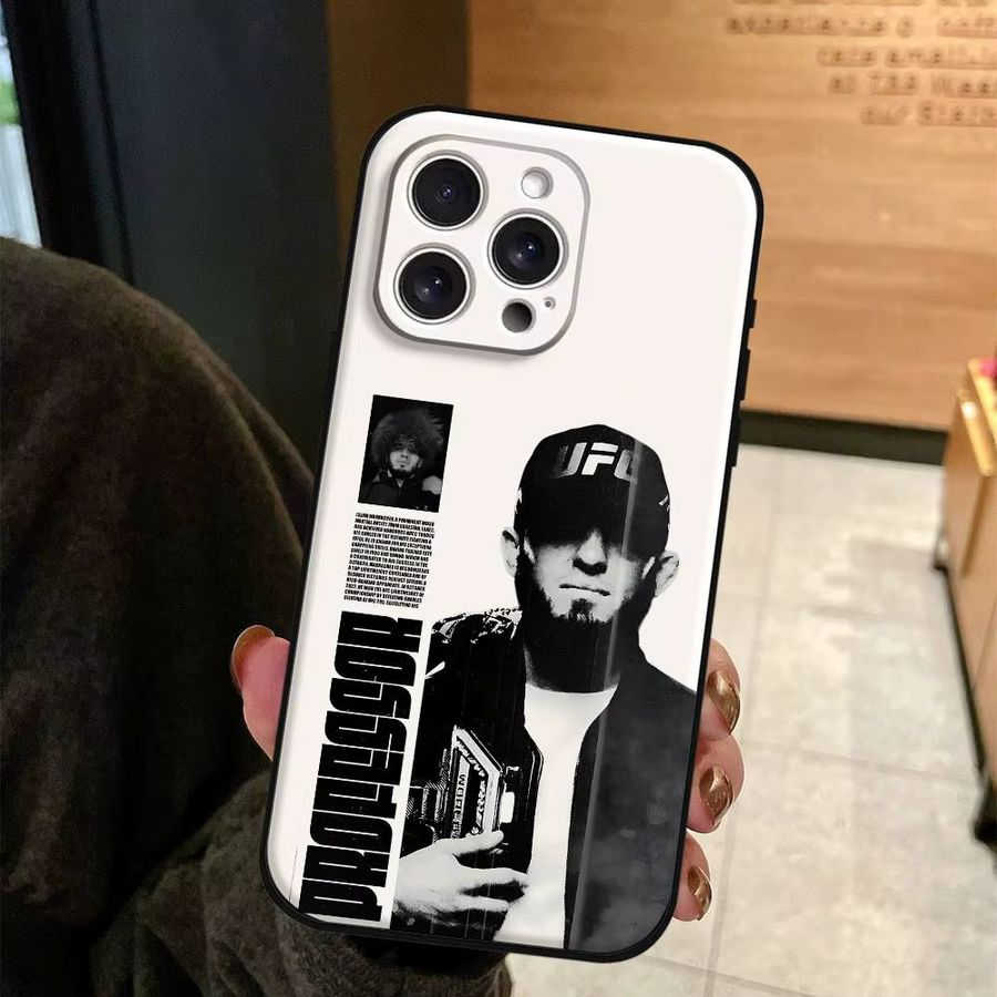 P4P Islam M-Makhachev Handyhülle für iPhone 11 bis 17 Pro Max Plus Mini aus weichem TPU in Weiß - Bild 4