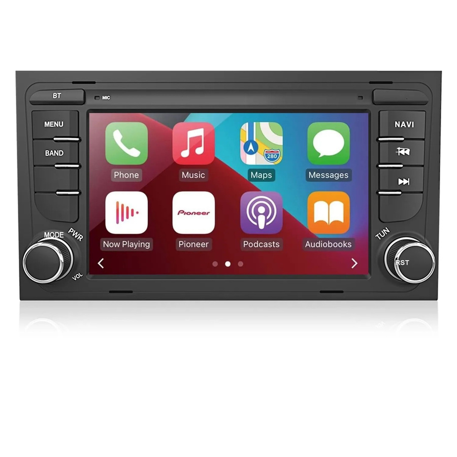 Junsun 7 Zoll Autoradio für Audi A4 2000 bis 2009 mit Bluetooth in Schwarz - Bild 2