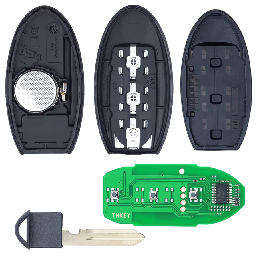 DIYKEY Fernschlüsselanhänger für Nissan Micra Juke Leaf Note Cube Navara NV200 Patrol Tiida Frontier 433 MHz ID46 in Schwarz - Bild 4