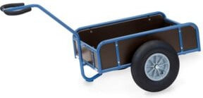 Fetra Handwagen mit Kasten 4108L in Blau mit Luft-Bereifung und 400kg Tragkraft - Bild 1