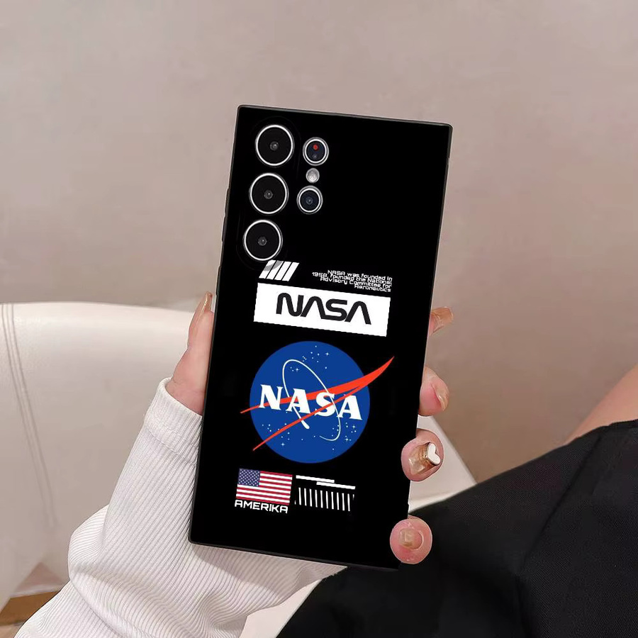 N-NASA-USA Handyhülle für Samsung Galaxy S21 S22 S23 S24 S25 FE Plus Ultra in Schwarz aus weichem TPU - Bild 3