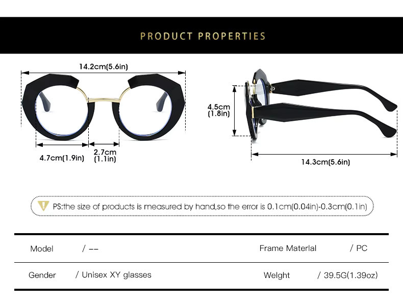 Korrektionsbrille für Damen, rund, Halbrand, blaues Licht blockierend, gold - Bild 3