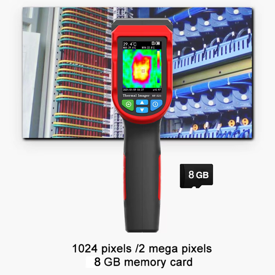 Noyafa NF 521 Hand-Infrarot-Wärmebildkamera mit 1024 Pixel-Sensor und 340 x 240 Auflösung als Thermometer und Detektor für Fußbodenheizungen in Rot - Bild 5