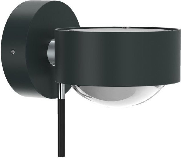 Top Light Puk Mini Wandleuchte in Anthrazit Matt und Chrom mit klarem Glas - Bild 1