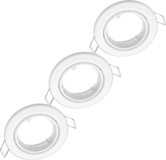 Oktaplex 3er Set Dijon Einbaustrahler schwenkbar in Chrom für LED-Module 50mm - Bild 1