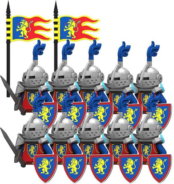IDAHO Mittelalterlicher Ritter Gepanzerte Truppen Bausteine Kinderspielzeug 6-12J - Bild 1