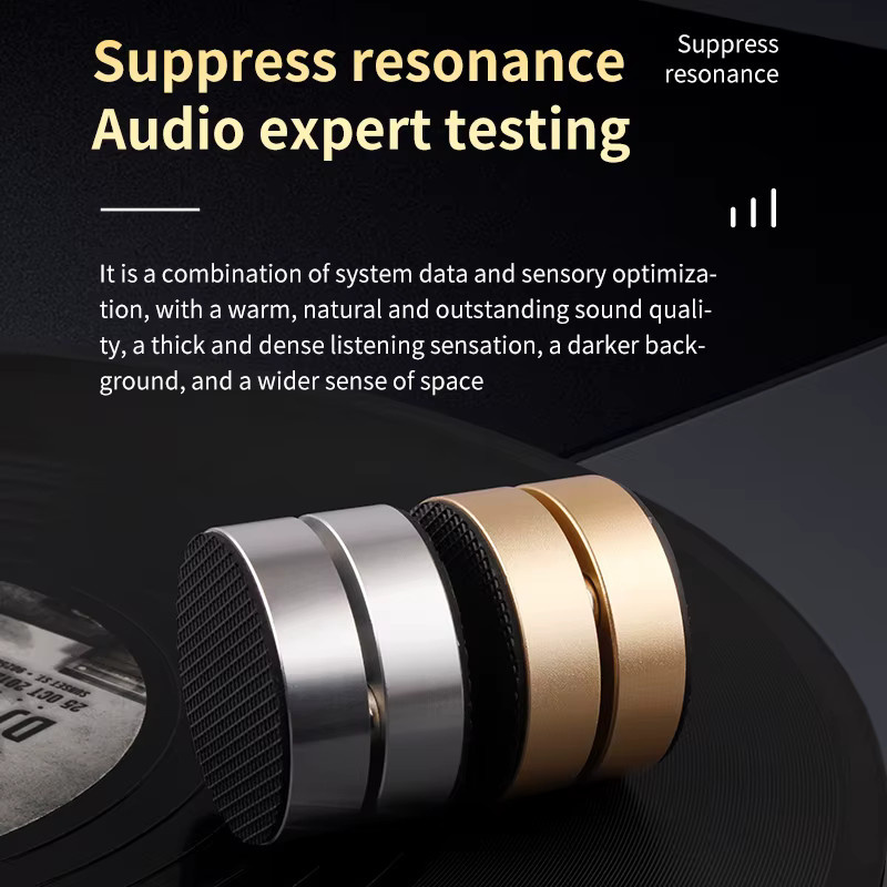 YYTCG Audiophile HIFI Lautsprecher Isolationsfüße aus Aluminium, 4er-Set, Silber - Bild 2