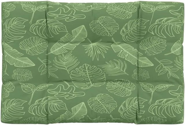 vidaXL Palettenkissen mit Blattmuster aus Polyester, wasserabweisend und UV-beständig, B/T/H: 120 x 80 x 12 cm - Bild 1