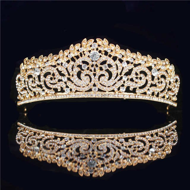 Wucifang Jewelry Tiara, Kristall, beige, Damen - Bild 1