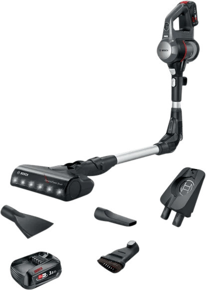 Bosch Unlimited 7 BBS712A Akku-Staubsauger in Schwarz mit LED-Scheinwerfer, Ersatzakku und Parkettbürste - Bild 1