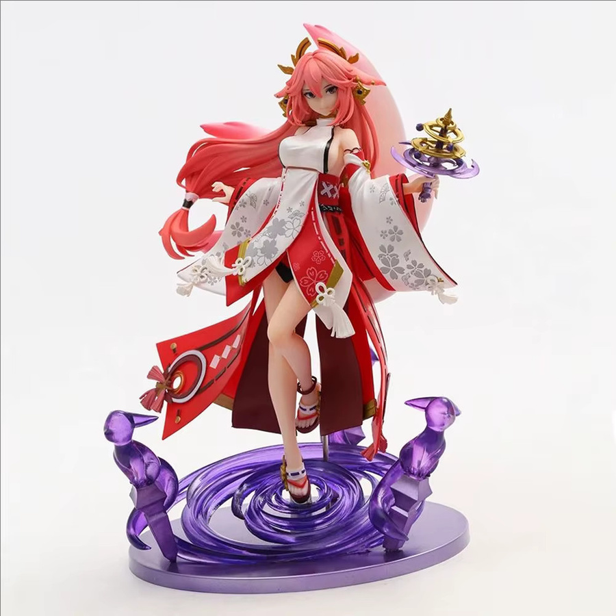 Boneka Brinquedos Genshin Yae Miko Sammelfigur Patung, Einzelfigur, Fantasy, Kunststoff, Bunt / Mehrfarbig - Bild 3