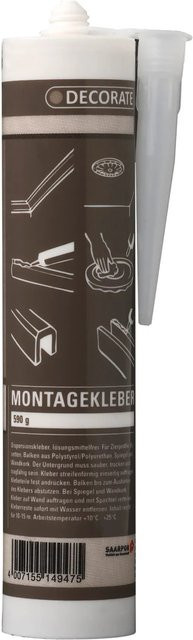 Decosa Montagekleber Dispersion auf Wasserbasis, Weiß, 590 g - Bild 1