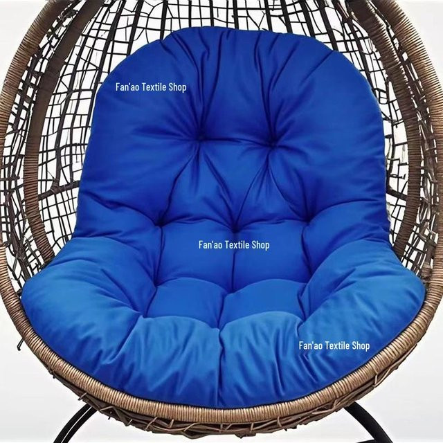 HomeHarmony Wasserdichtes Outdoor Hängekorb Sitz- und Rückenkissen für Schaukel und Liegestuhl, Farbe: Saphirblau, B/H: 120 x 80 cm - Bild 1