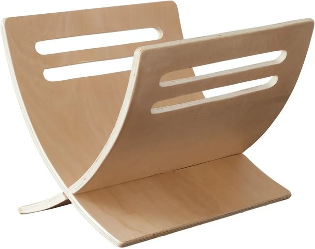 Homestyle4u Zeitungsständer Magazinhalter aus Holz in Braun, B/T/H: 36 x 30 x 29 cm - Bild 1