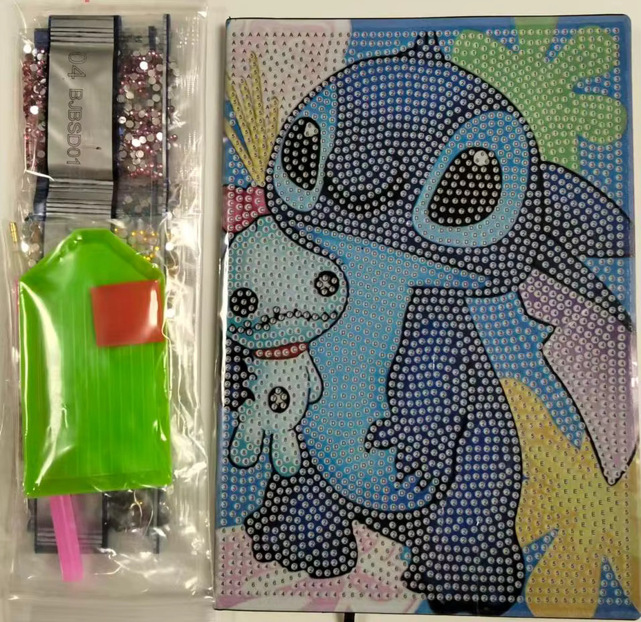 Potdemiel Diamantmalerei DIY A5 Notizbuch mit Punktraster und Hardcover aus Kunstleder in Multicolour - Bild 2