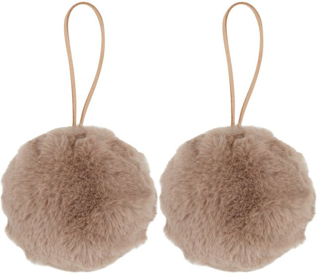 Othmar Decorations Plüsch Kugel Filis in Taupe, 2 Stück, Durchmesser: 9 cm - Bild 1