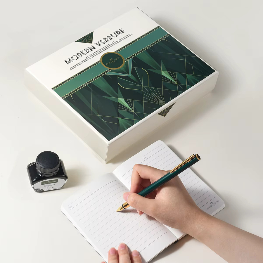 Faber-Castell Neo Slim Füllfederhalter-Geschenkset Modern Verdure in Grün und Weiß - Bild 4