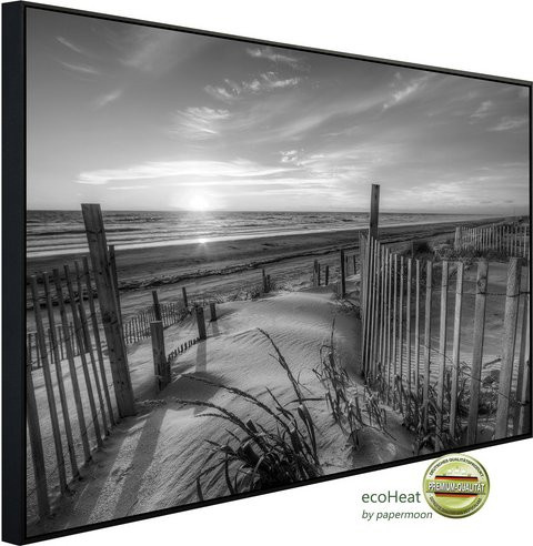 papermoon EcoHeat Infrarotheizung Strand in Schwarz und Weiss mit Matt-Effekt und App-Steuerung - Bild 1