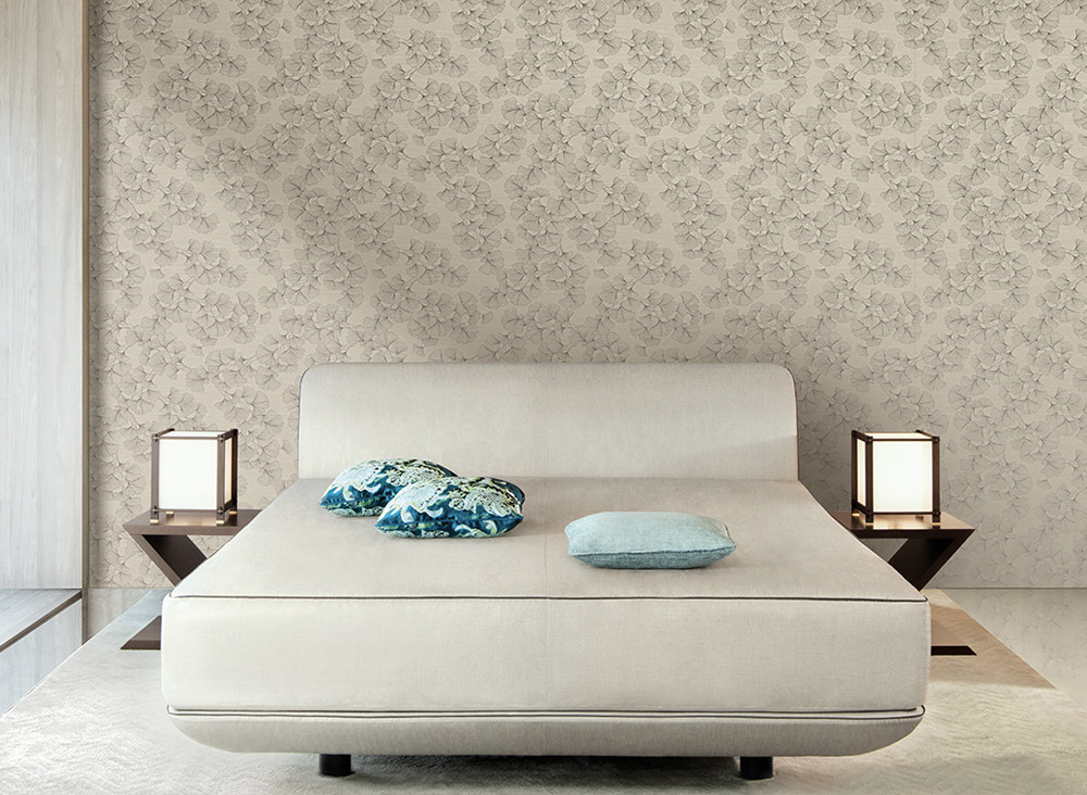 Armani Casa Tapete Dali 9871 in Beige mit floralem Botanical Design aus Vinyl - Bild 1
