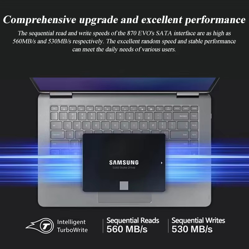 Samsung 870 Evo SATA III SSD 2,5 Zoll internes Solid-State-Laufwerk 128 GB Schwarz - Bild 3